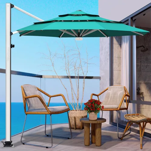 Miniatura 81 de EliteShade USA Sombrilla de Mercado de 10 Años Sin Decoloración de 9 Pies 3 Niveles Sombrilla de Patio Sombrilla de Mesa para Exteriores con Beige