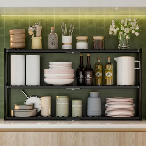 Miniatura 6 de Organizador de baño extralargo, estantes de almacenamiento 100% de bambú, altura ajustable sobre el inodoro, estante flotante para pared y ducha, se