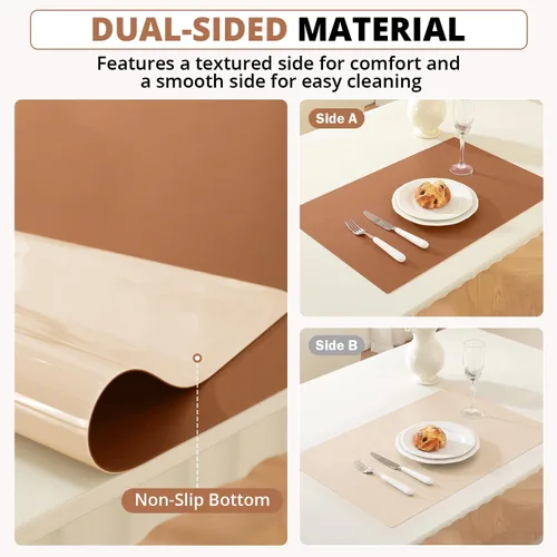 Miniatura 25 de Protector de mesa transparente de 12 x 36 pulgadas, 1.5 mm de grosor, cubierta de mesa de plástico impermeable, protector de mesa transparente