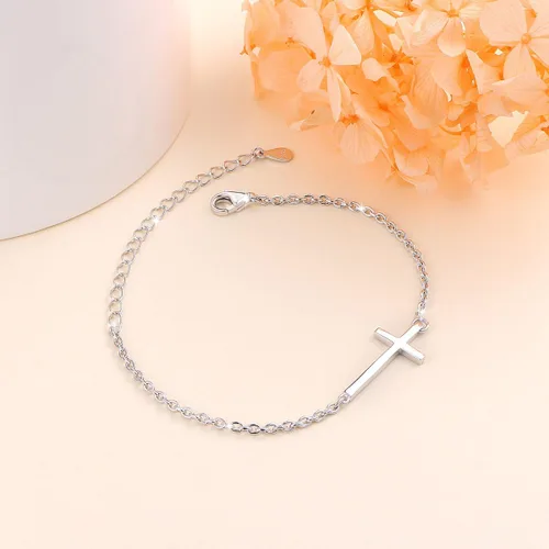 Miniatura 3 de ALPHM - Tobillera para de plata esterlina ajustable, para mujer