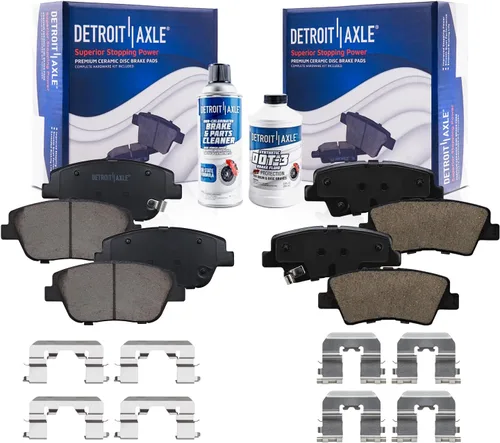 Miniatura 145 de Detroit Axle - Pastillas de Freno Delantero para Mercedes- Benz C230 C250 C300 SLK250, Pastillas de Freno Cerámica w/Reemplazo de Hardware