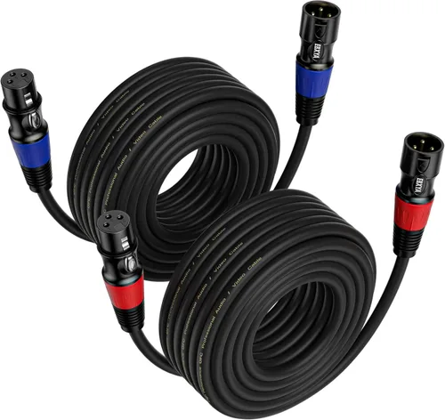 Miniatura 9 de EBXYA - Cables XLR 1,5 m 6 Pack - Cable de micrófono XLR macho a hembra 3 pines balanceado