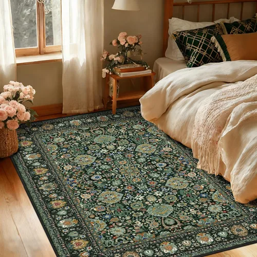 Miniatura 38 de Alfombras de área de 5 x 8 pies para dormitorio, alfombra lavable de 5 x 8, alfombra vintage grande, antideslizante, alfombra bohemia para sala