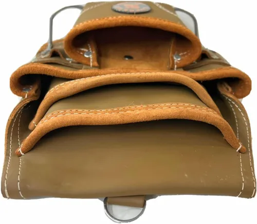 Miniatura 6 de Bolsa de herramientas de cuero Supreme Leather para construcción, bolsa de herramientas de carpintero, bolsa para electricista 10 bolsillos, 2