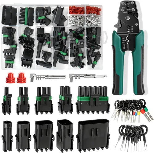 Miniatura 10 de Kit de conectores DT Deustch de 236 piezas con crimpador de cables, 2, 3, 4, 6, 8, 12 pines, enchufe eléctrico automotriz impermeable