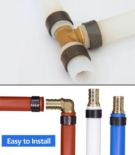 Miniatura 7 de 15 piezas de accesorios PEX de 1/2 pulgada, juego de acoplamientos rectos de codo TEE, combinación de accesorios de PEX de latón con Tees, codos