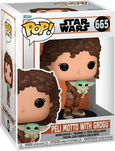 Funko Pop! Vinyl: Star Wars: The Mandalorian S9 - Peli Lemto con Grogu - El niño - Baby Yoda - Figura de vinilo coleccionable - Idea de regalo -