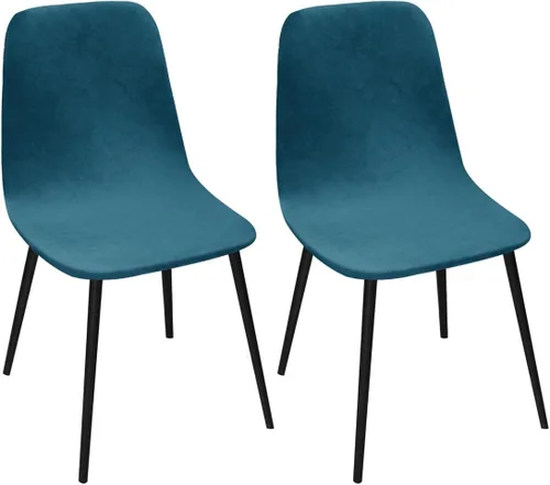 Miniatura 15 de Paquete de 2 fundas de terciopelo para sillas de comedor, lavables, extraíbles, de mediados de siglo, modernas, curvas, sin brazos, para decoración