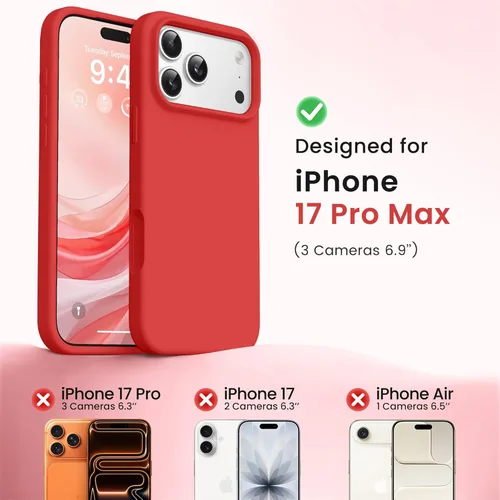 Miniatura 492 de GONEZ Funda de silicona para iPhone 15 Pro Max, compatible con Magsafe, protector de cámara + protector de pantalla, forro de microfibra suave