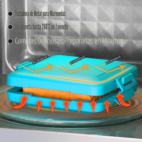 Miniatura 2 de MKYSAIL Tostador, Tostador de Microondas, Fabricante de Sándwiches, Fabricante de Panini, Apto para Lavavajillas, SIN Electricidad, Inalámbrico