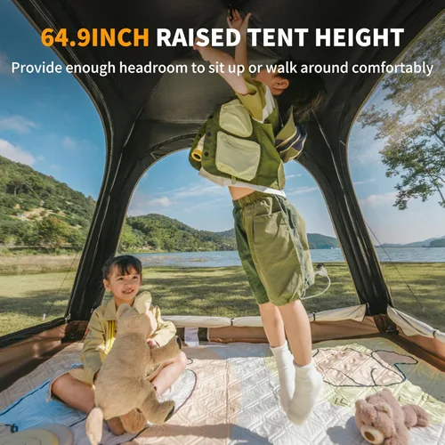 Miniatura 4 de Naturehike Upgraded Ango 3-4 Person Blackout Tent,Instant Pop up Tents for Camping, Waterproof Anti-UV Camping Tent