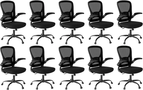 Miniatura 8 de Youhauchair Silla de oficina, sillas ergonómicas de escritorio de oficina en casa con brazos abatibles y soporte lumbar, altura ajustable