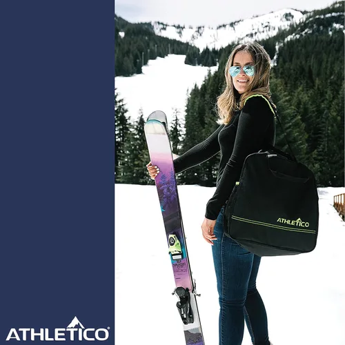 Miniatura 7 de Athletico - Combo de bolsas acolchadas para botas y esquís, dos piezas Guarda y transporta los esquís de hasta 200 cm y botas hasta la talla 30.5