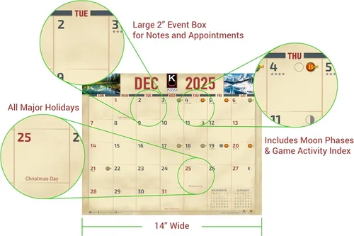 Miniatura 9 de The KING Company-Monster Calendars - Calendario de pared 2024 de la serie Signature de Monster Bucks & Bulls de 16 meses, tamaño XL, 14 x 22