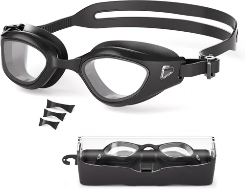 Gafas de natación, sin fugas, gafas de natación para adultos con lentes resistentes a la niebla, bloqueo UV para hombres, mujeres y jóvenes