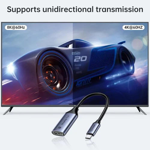 Miniatura 4 de Adaptador USB C a DisplayPort 1.4 8K @60Hz, Thunderbolt 4/3 a DisplayPort Convertidor Compatible con iPhone 16/15, Galaxy S25, MacBook Pro/Air, iPad