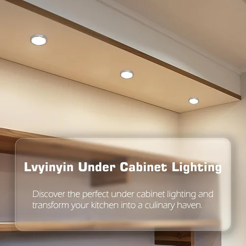 Miniatura 2 de Luz de disco individual debajo del gabinete, vitrinas de colección con iluminación LED, enchufe de pared eléctrico de 120 V con cable, interruptor