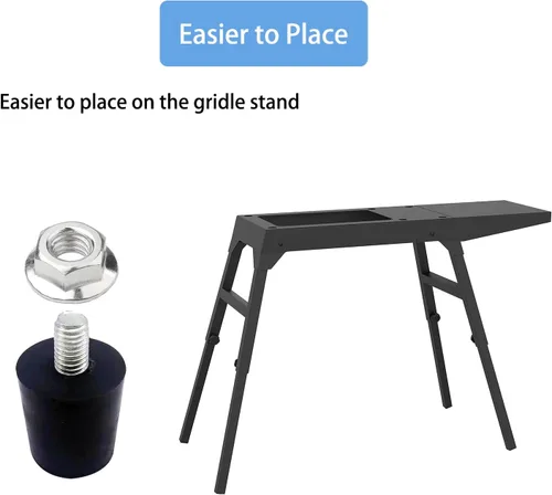 Miniatura 4 de Pie de goma ajustable para piezas de repuesto Blackstone, piezas de plancha para parrillas Blackstone de 17 y 22 pulgadas, los accesorios de plancha