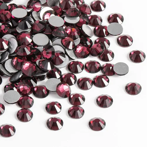 Miniatura 34 de Beadsland 2880 piezas de diamantes de imitación de cristal con reverso plano, gemas redondas para decoración de uñas y manualidades, cristal, SS16