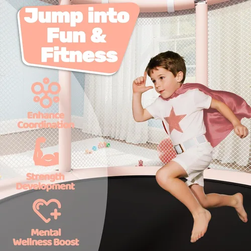 Miniatura 3 de ZCMHAXJ - Cama elástica de 55 pulgadas para niños, capacidad de 440 libras, cama elástica para niños pequeños, para interiores y exteriores, regalos