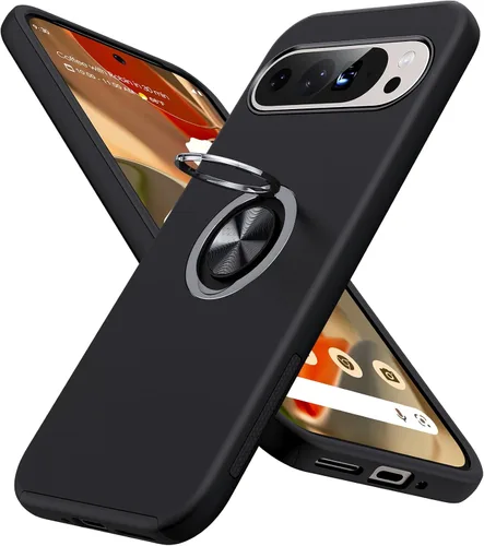 Miniatura 24 de JAME Funda para Google Pixel 7 Pro, Funda de Ajuste Delgado para Pixel 7 Pro con Soporte de Anillo Kickstand