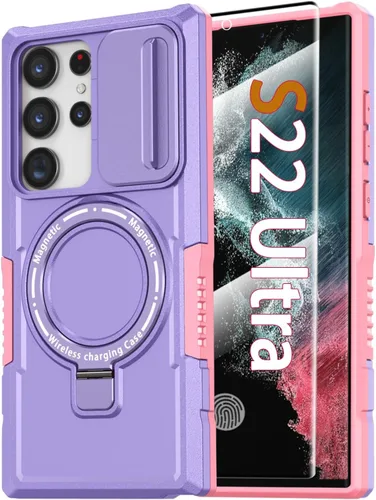 Miniatura 55 de Funda magnética para Samsung Galaxy Note 20 Ultra con soporte de anillo [con protector de pantalla] [Compatible con carga inalámbrica MagSafe] Funda