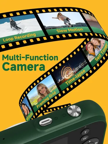 Miniatura 6 de Cámara digital, cámara compacta 4K 48MP para adolescentes, zoom 16X antivibración, tarjeta SD de 32 GB, 21 filtros, rejilla de encuadre, sello