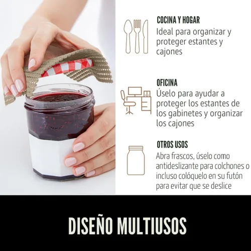 Miniatura 5 de GORILLA GRIP powerGRIP - Forro para estante de cajón y gabinete, agarre grueso y fuerte, forros no adhesivos que protegen armarios de cocina