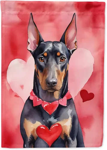 Miniatura 14 de Caroline's Treasures DAC5292CHF - Bandera de Border Collie My Valentine House para porche, grande, con manga para porche, para colgar en la pared