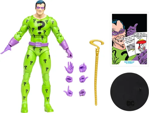 Miniatura 4 de McFarlane Toys - DC Multiverse The Riddler (DC Classic) Figura de acción de 7 pulgadas