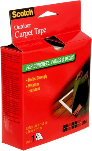 Miniatura 4 de 3M Scotch - Cinta adhesiva de doble cara para alfombra, 1.3 x 40 pies, agarre resistente para alfombras de interiores y exteriores, para suelos