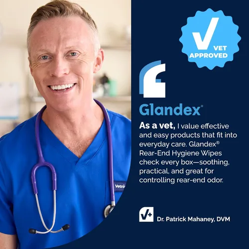 Miniatura 7 de Vetnique Glandex - Toallitas higiénicas para perros y gatos con vitamina E, acondicionadores para la piel y aloe (75 unidades)