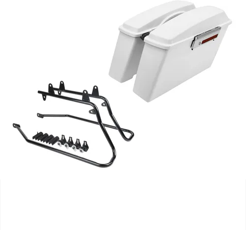 Miniatura 12 de SLMOTO Alforjas rígidas para Harley Electra Road King Glide 1994-2013 peltre Denim