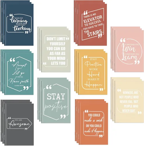 Miniatura 10 de Fulmoon - 30 cuadernos pequeños inspiradores a granel, cuadernos de bolsillo motivacionales para mujeres, regalos de afirmación de profesores, a