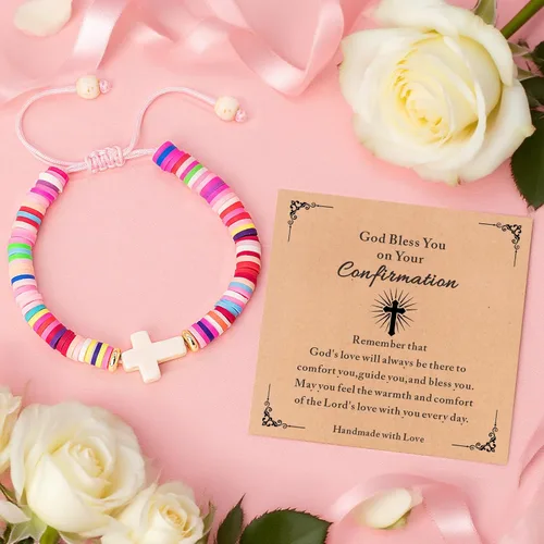 Miniatura 17 de Regalos navideños para niños, niñas adolescentes, mujeres, linda pulsera de cruz para niñas, regalos de Navidad cristianos para mujeres, ideas