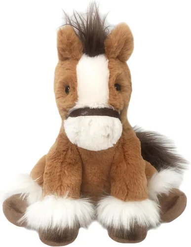 Miniatura 15 de MON AMI Juguete de peluche Cinnamon The Horse – Caballo de peluche suave de 15 pulgadas, peluche de poni de granja con bandana, animal sentado
