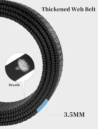 Miniatura 6 de SKiporty Cinturones tácticos de trinquete para hombres, cinturón de trabajo de nailon para golf con hebilla deslizante automática, ajuste ajustable