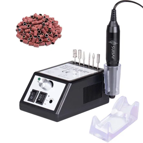 Miniatura 11 de SUBAY Kit Profesional de Esculpido de Uñas Eléctrico para Dedos y Pies, Lima Eléctrica para Manicura y Pedicura con 1 Paquete de Bandas de Lijado