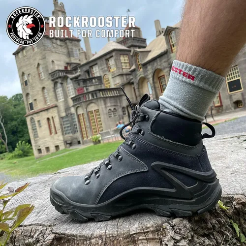 Miniatura 14 de ROCKROOSTER COOLMAX - Calcetines deportivos con control de humedad, duraderos y transpirables (paquete de 9)