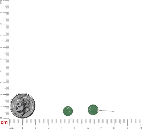 Miniatura 25 de Jade Earrings Studs, Green Jade Earrings for Women, 925 Sterling Silver Stud Earrings for Sensitive Ears, Jade Jewelry for Women & Men