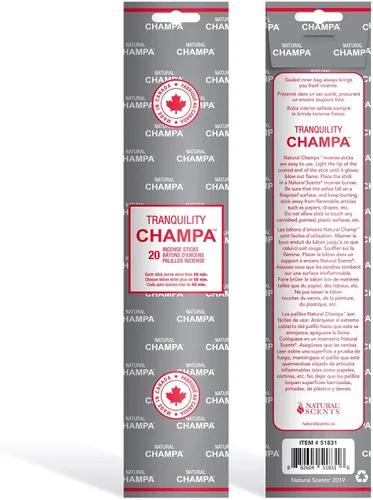 Miniatura 4 de Sándalo Champa - Varitas de incienso de 11 pulgadas, cada barra de aroma de larga duración dura más de 60 minutos. Los ingredientes puros hacen que