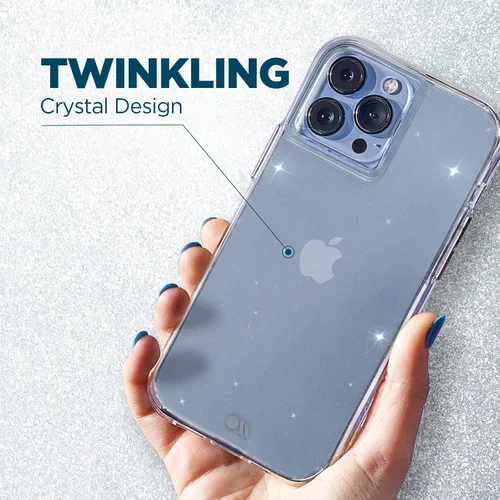 Miniatura 9 de Case-Mate Funda para iPhone 13 Pro Max para mujeres [protección contra caídas de 10 pies] [carga inalámbrica] Funda transparente cristalina