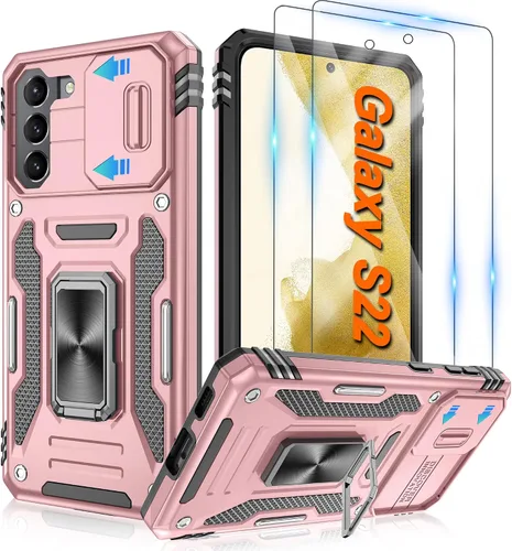 Miniatura 71 de Atump Funda para Motorola Moto G Play 2024 (4G) con [paquete de 2] protector de pantalla HD y cubierta para cámara deslizante, soporte de anillo