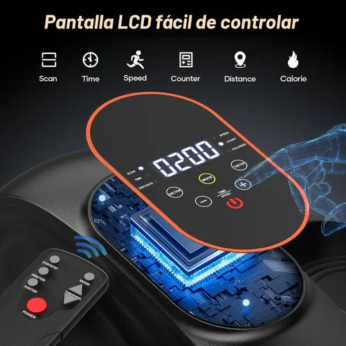 Miniatura 4 de Máquina elíptica para debajo del escritorio, ejercitador elíptico eléctrico de piernas para personas mayores con 15 velocidades ajustables, máquina
