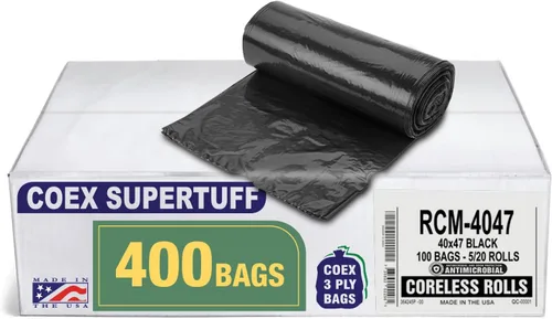 Miniatura 20 de Aluf Plastics - Bolsas de basura de 20-30 galones, (paquete de 100) 1.1 mil (equiv) bolsas de basura de plástico de baja densidad, 30 x 36 pulgadas