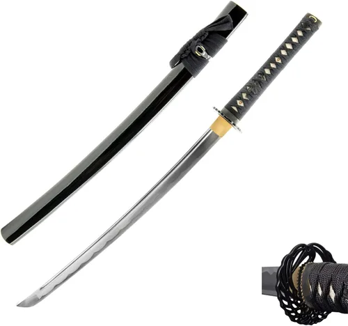 Miniatura 11 de HMS Aleación de aluminio sin afilar Iaido Training Wakizashi Sword Aleación de aluminio Wakizashi 679