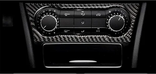 Miniatura 5 de x xotic tech Interruptor de control de aire acondicionado, marco de fibra de carbono real, compatible con Mercedes Benz A180 CLA180 CLA200 CLA250