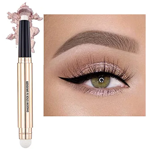 Miniatura 21 de Lápiz delineador de ojos y sombra de ojos verde brillante, lápiz de sombra de ojos cremoso, brillante, suave, hipoalergénico, resistente al agua