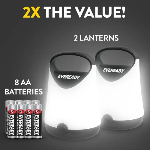 Miniatura 6 de Eveready - Linterna LED para camping X-250 (paquete de 2), luces de tienda superbrillantes, linternas LED resistentes al agua, 100 horas de duración