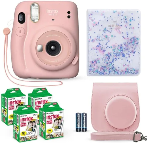 Miniatura 6 de Cámara instantánea Fujifilm Instax Mini 11 azul cielo + paquete de película fotográfica Fuji (40 hojas) + paquete de accesorios para obturador